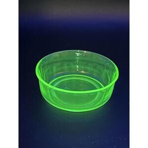 Vintage Vaseline Uranium Glass Custard Bowl Depression 1930’s
